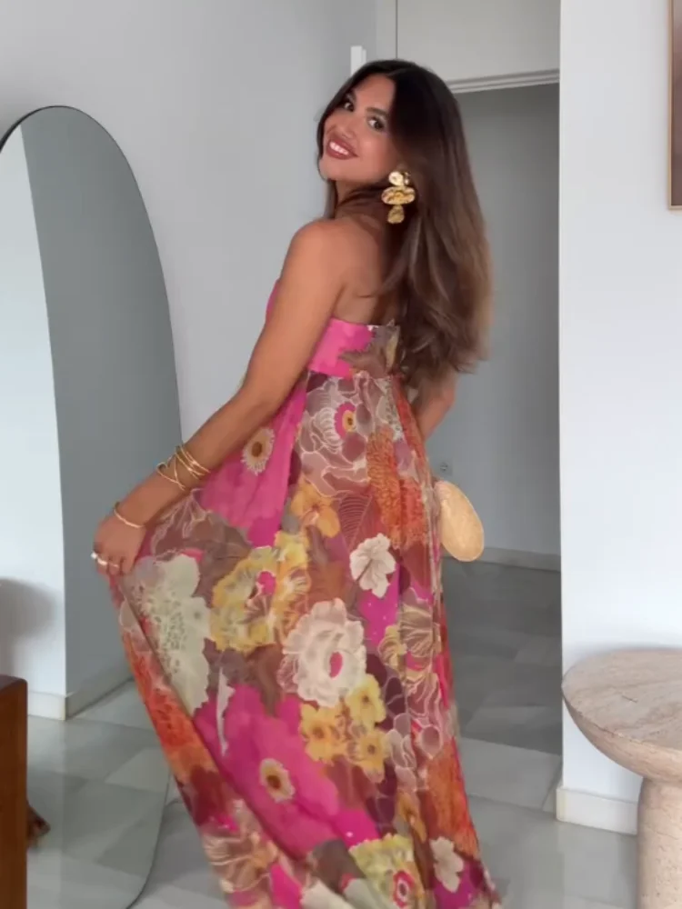 Robe Été Femme Bustier A-Ligne Chic et Féminine