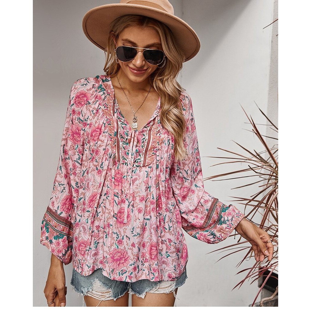 Blouse Femme Bohème - Broderie Authentique, Coupe Estivale Aérée main image 1