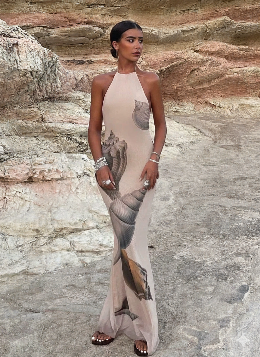 Robe Légère Coton Marron Doublée Beige Taille XL - Neuve Sans Étiquettes