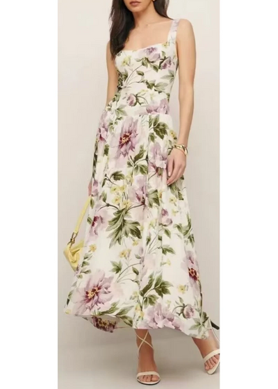 Robe blanche romantique longue