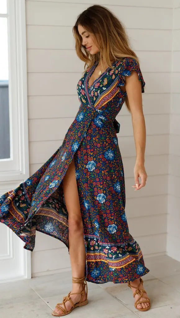 black maxi boho dress long Ruched Bodice Simple Strapless A-line Wedding Size:20 US