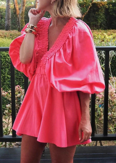 Robe Courte Rose Fuschia