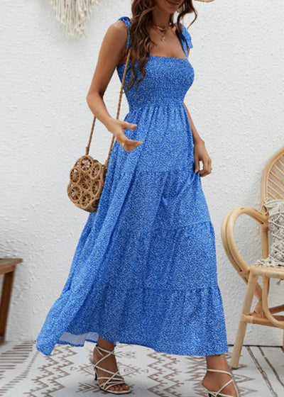 Robe longue bleu roi 