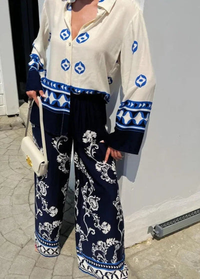 Ensemble Pantalon Satin Chic