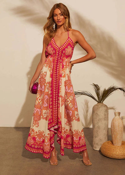 Robe a Bretelles Motif Azteques