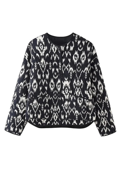 Veste pour femme style vintage Noir blanc